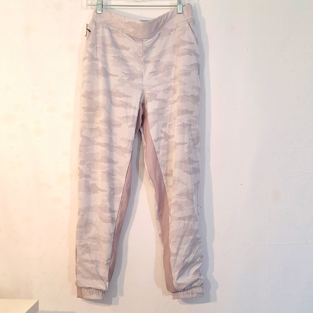 GUC Athleta Brooklyn Lined Camo Lux Joggers  Shasta Purple 12 Women's